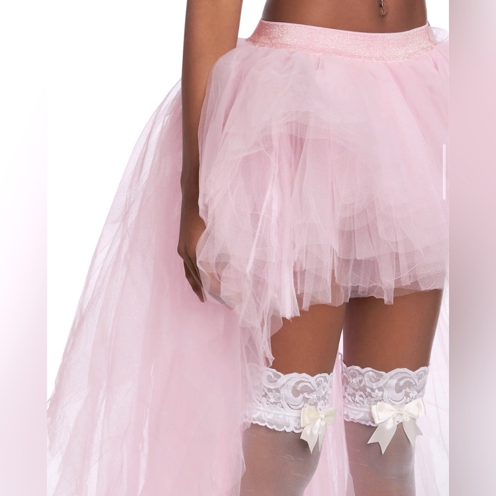 Womens Pink Tutu with Tail Trail